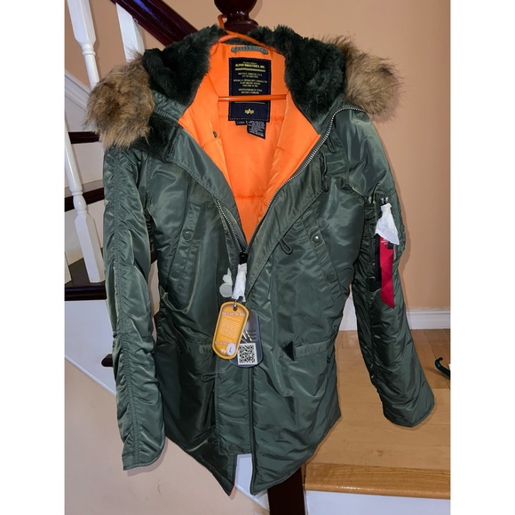 Alpha Industries Other - NWT mens green faux fur hooded parka